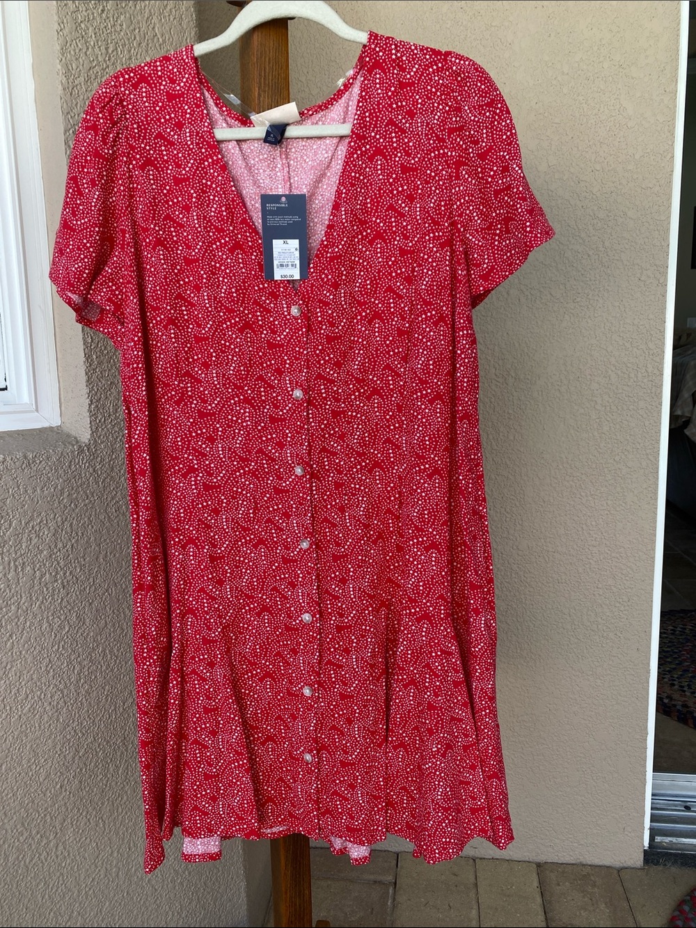 Universal Thread Red Printed Mini Dress
